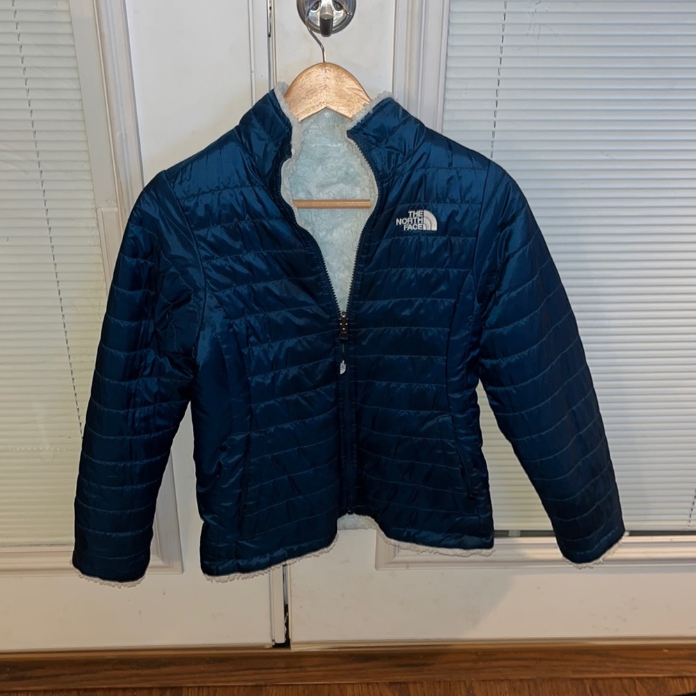 Girls North Face reversible coat